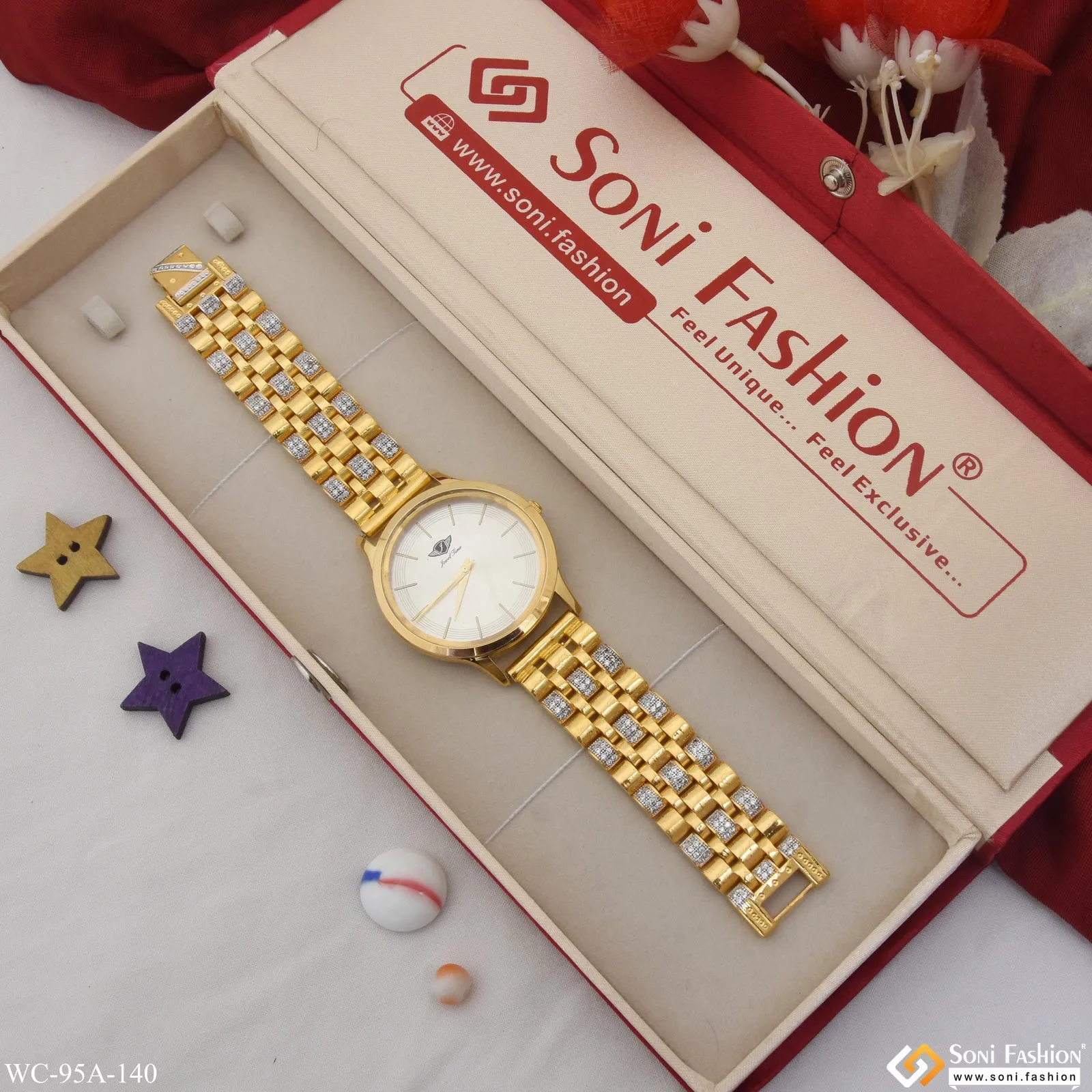 1 Gram Gold Plated Distinctive Design Best Quality Watch for Men - Style A140