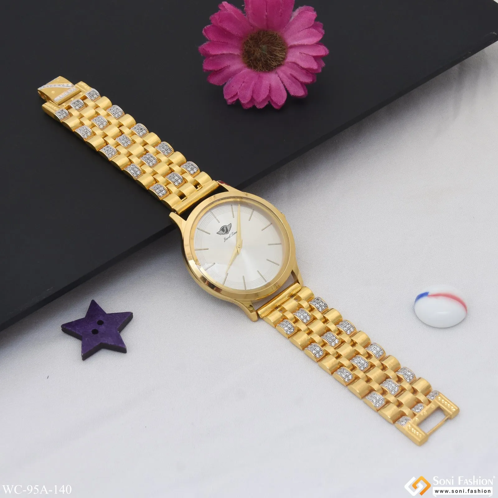1 Gram Gold Plated Distinctive Design Best Quality Watch for Men - Style A140