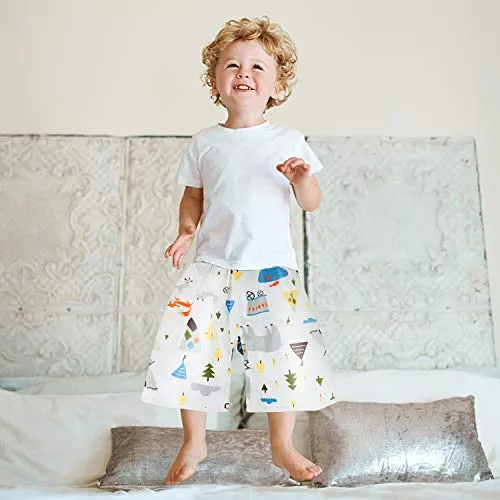 2 Packs Waterproof Diaper Pants Potty Training Cloth Diaper Pants for Baby Boy and Girl Night Time