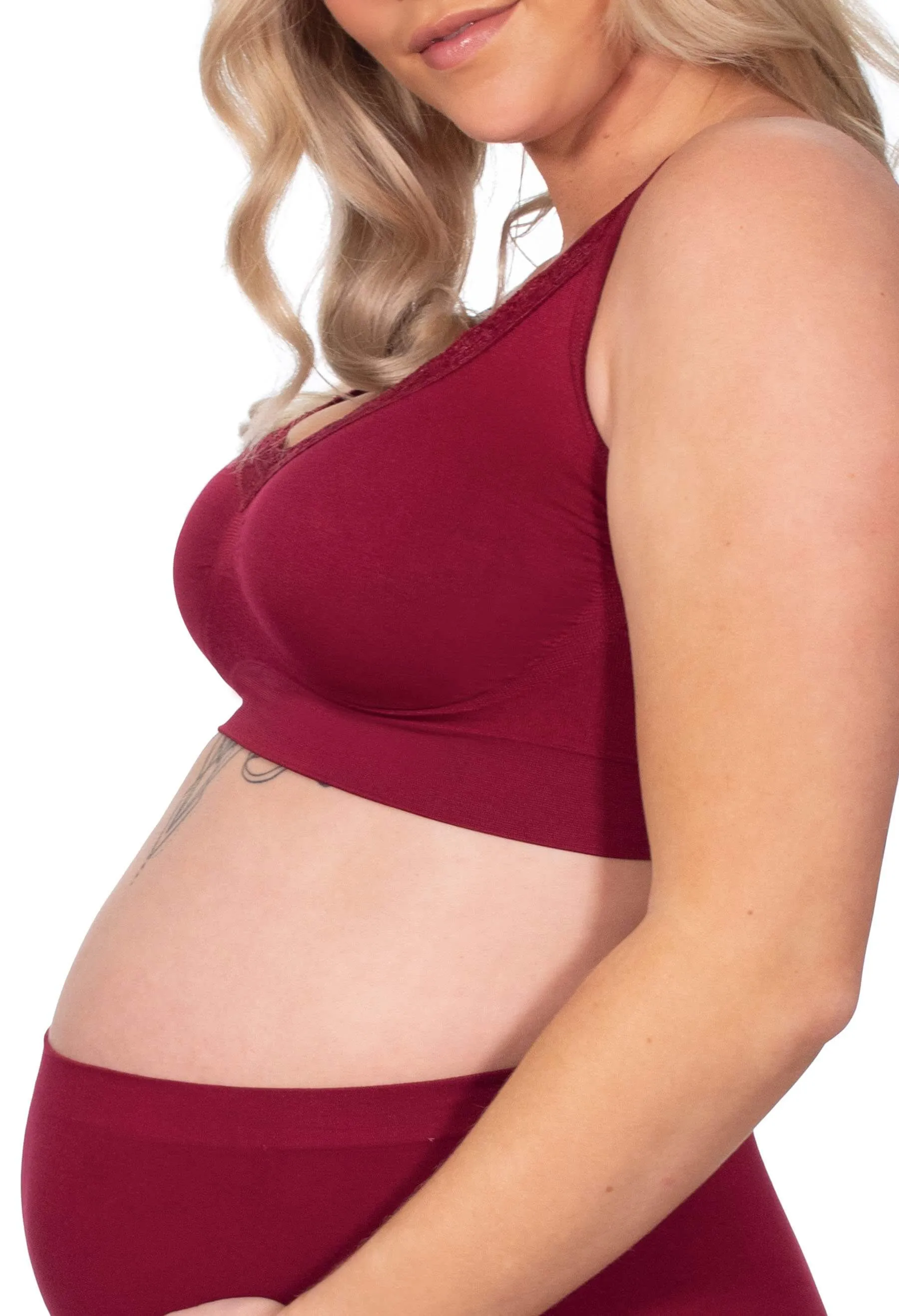 3 Pack Venus Lace Wire Free Pregnancy Bra   Band Extender Set