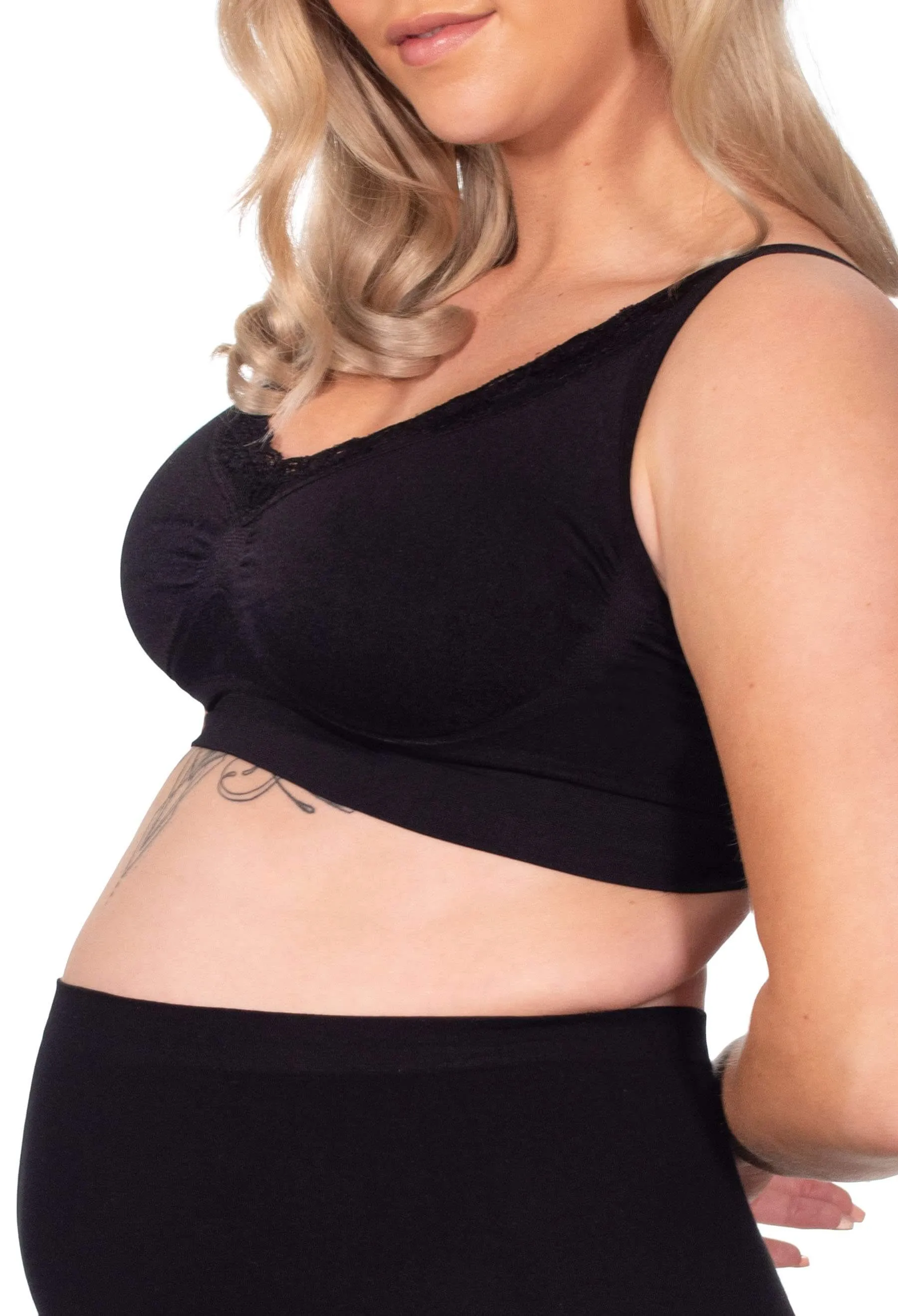 3 Pack Venus Lace Wire Free Pregnancy Bra   Band Extender Set