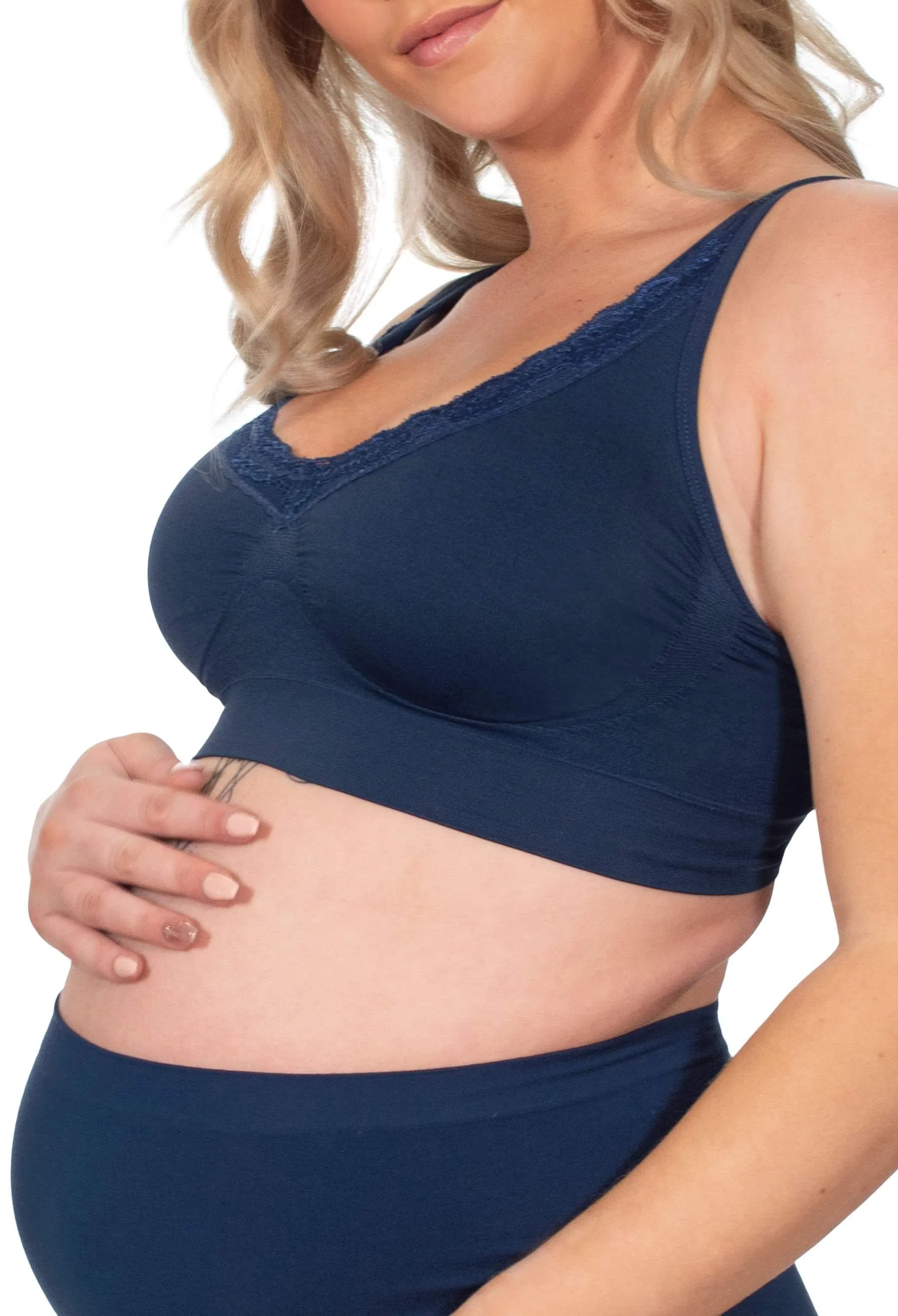 3 Pack Venus Lace Wire Free Pregnancy Bra   Band Extender Set