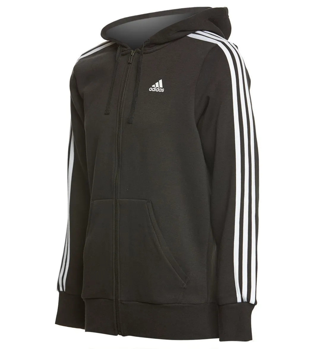 Adidas Outdoor Men's Essential 3S Full Zip Hoodie Sweatshirt