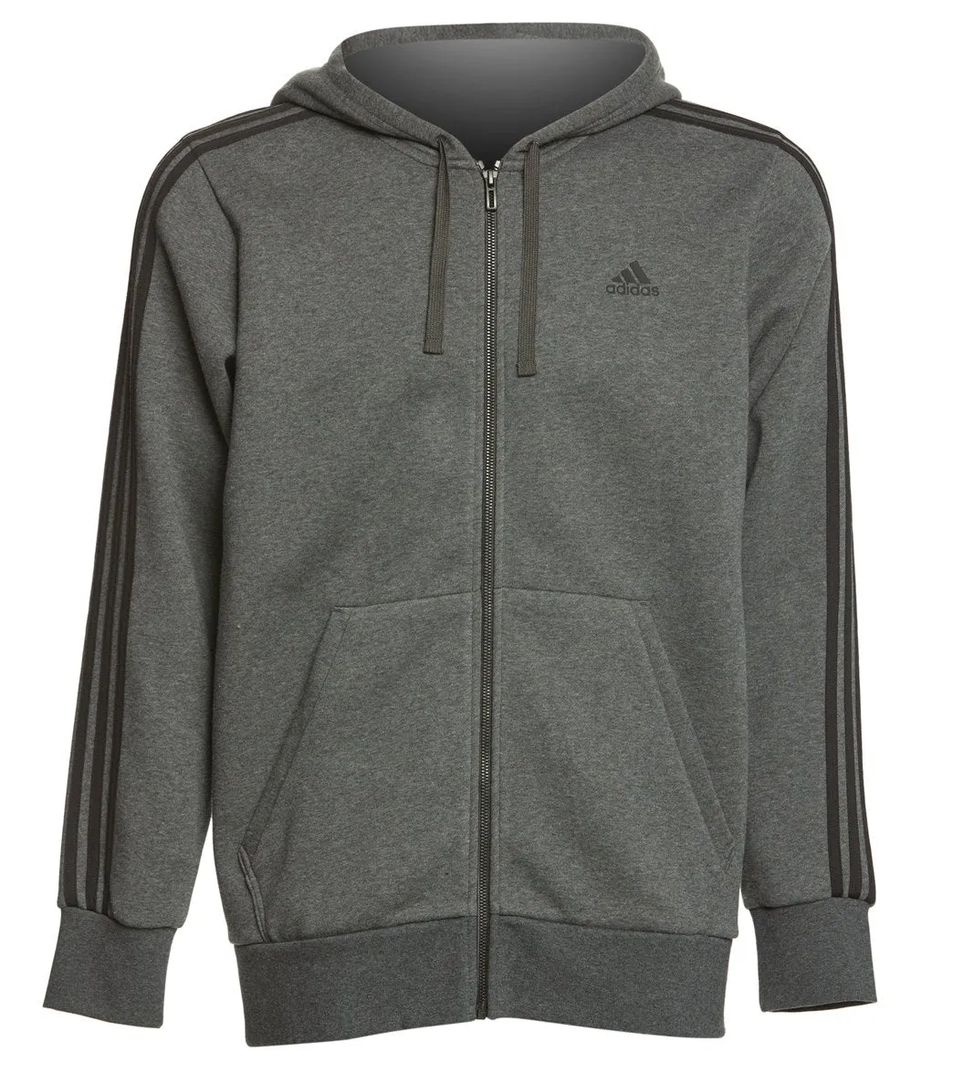 Adidas Outdoor Men's Essential 3S Full Zip Hoodie Sweatshirt