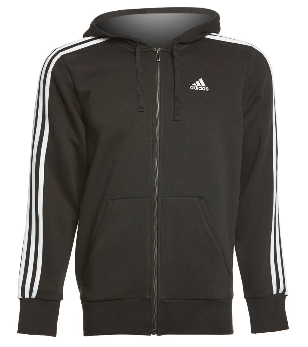 Adidas Outdoor Men's Essential 3S Full Zip Hoodie Sweatshirt