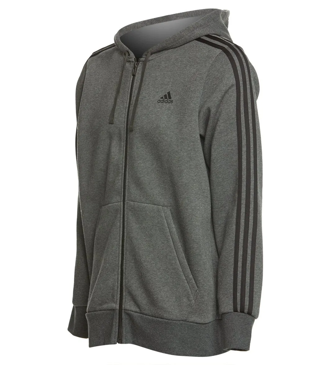 Adidas Outdoor Men's Essential 3S Full Zip Hoodie Sweatshirt