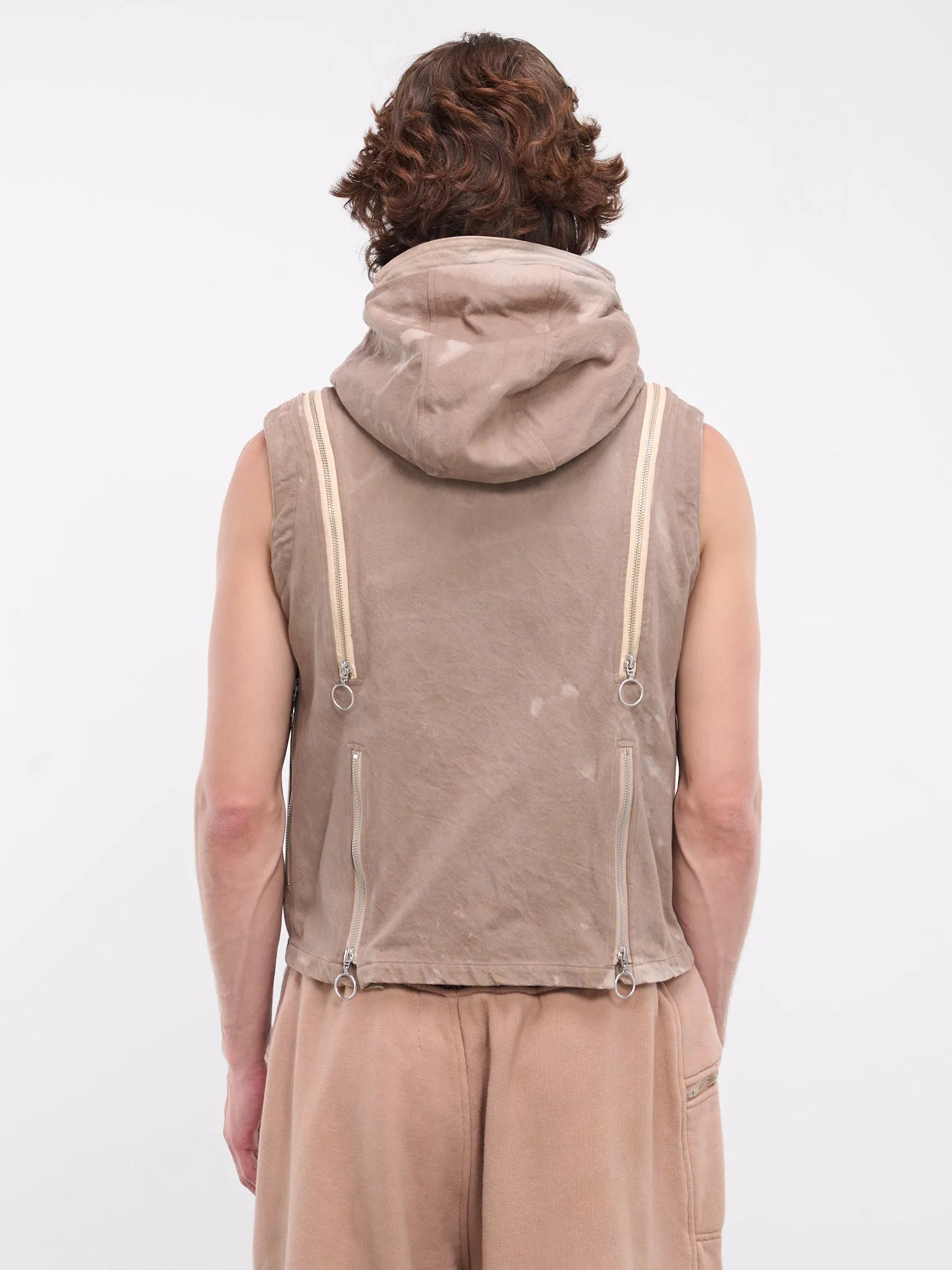 Adjustable Zip Fit Vest (AJVEST-BROWN-GARMENT-DYE)