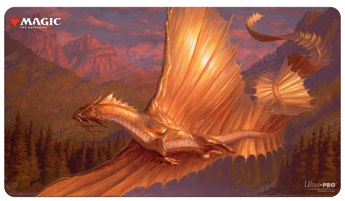 Adventures in the Forgotten Realms Adult Gold Dragon Standard Gaming Playmat for Magic: The Gathering