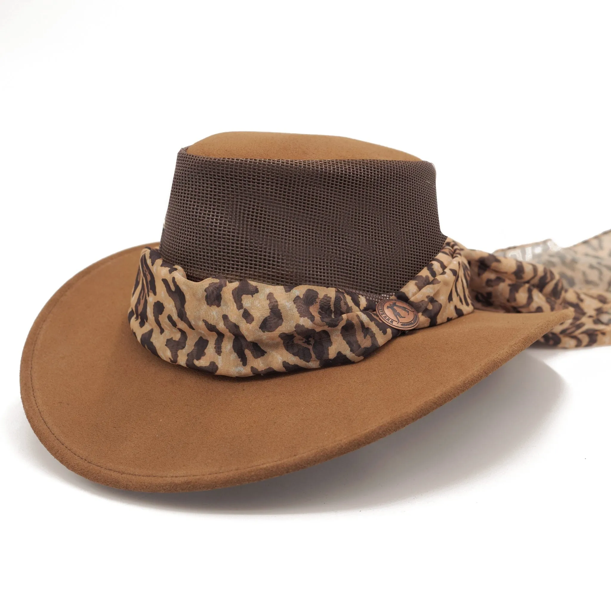 Bendigo Breeze Hat with Leopard Scarf