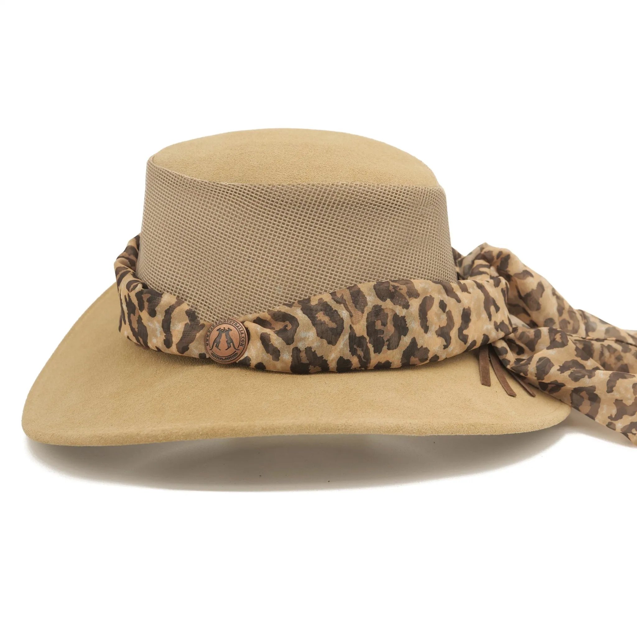 Bendigo Breeze Hat with Leopard Scarf