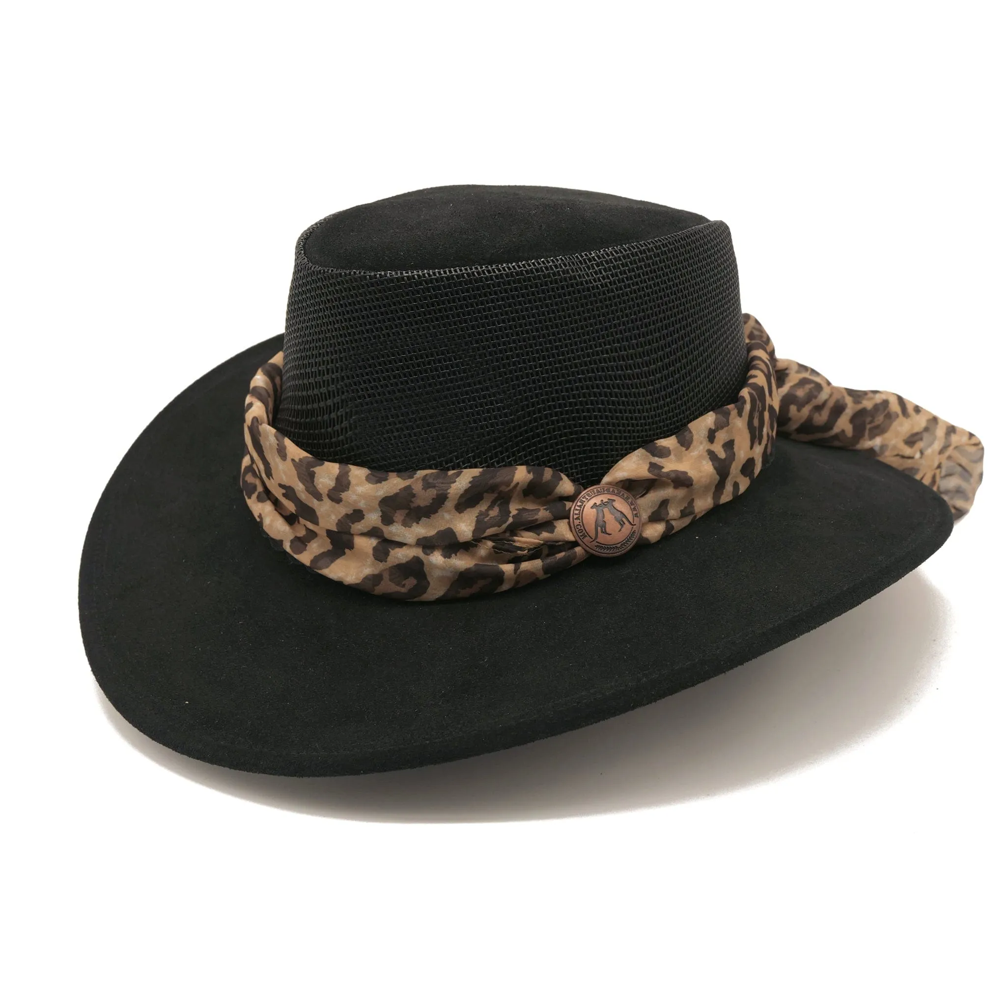 Bendigo Breeze Hat with Leopard Scarf