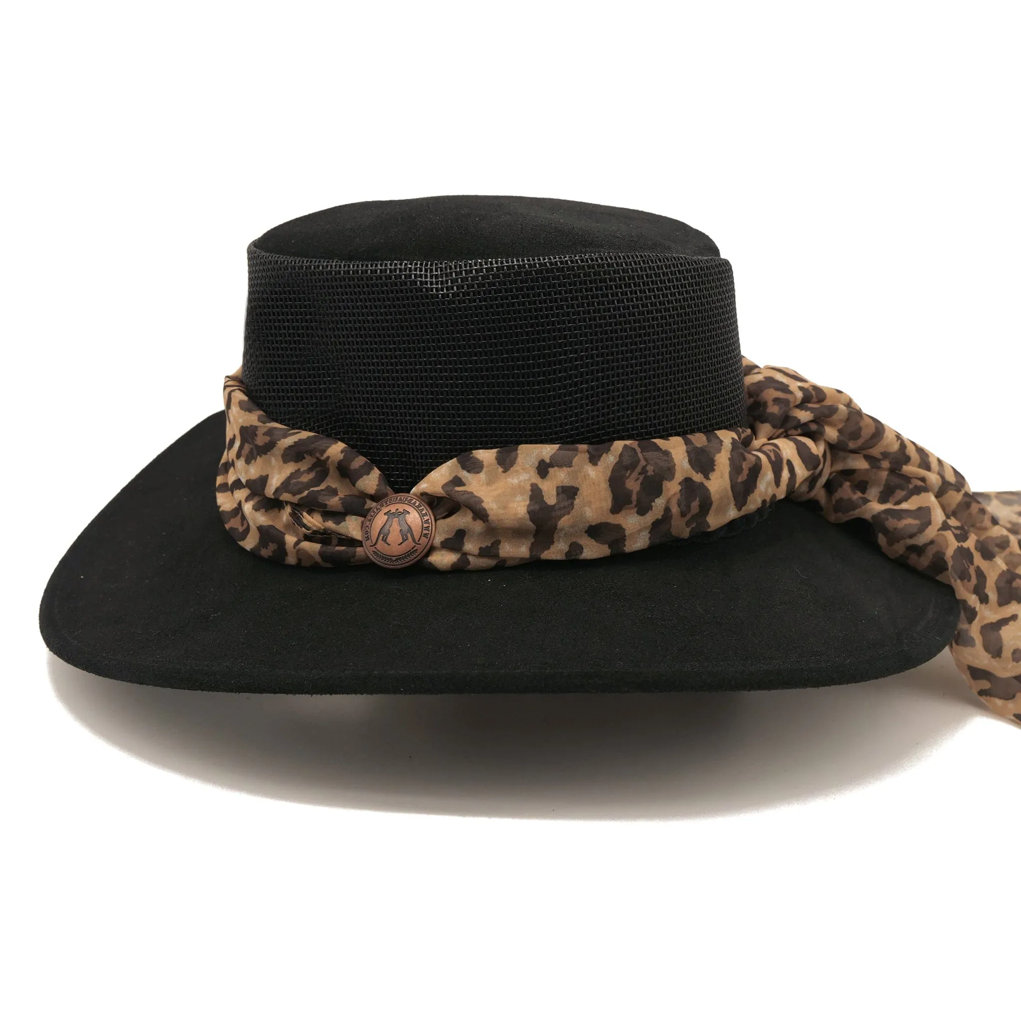 Bendigo Breeze Hat with Leopard Scarf