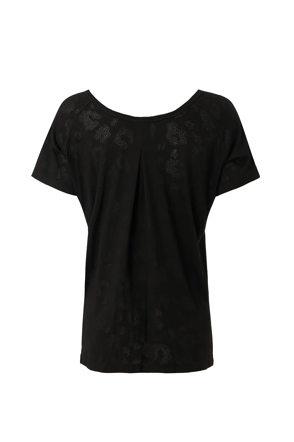 Black Leopard Burn Out Slouchy T-Shirt