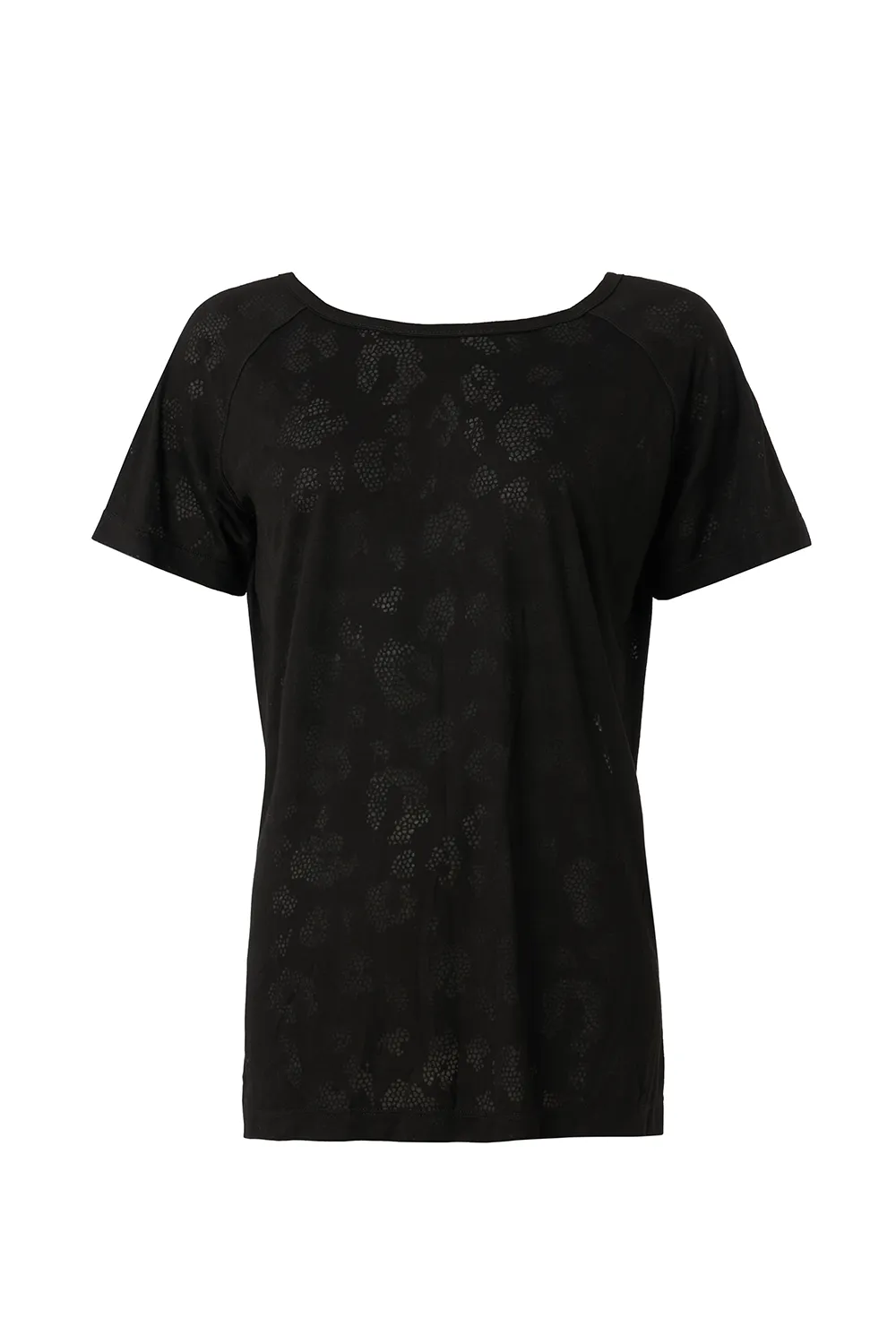 Black Leopard Burn Out Slouchy T-Shirt