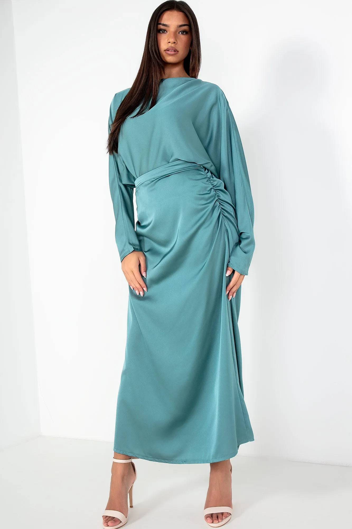 Blaire Duck Egg Satin Co Ord
