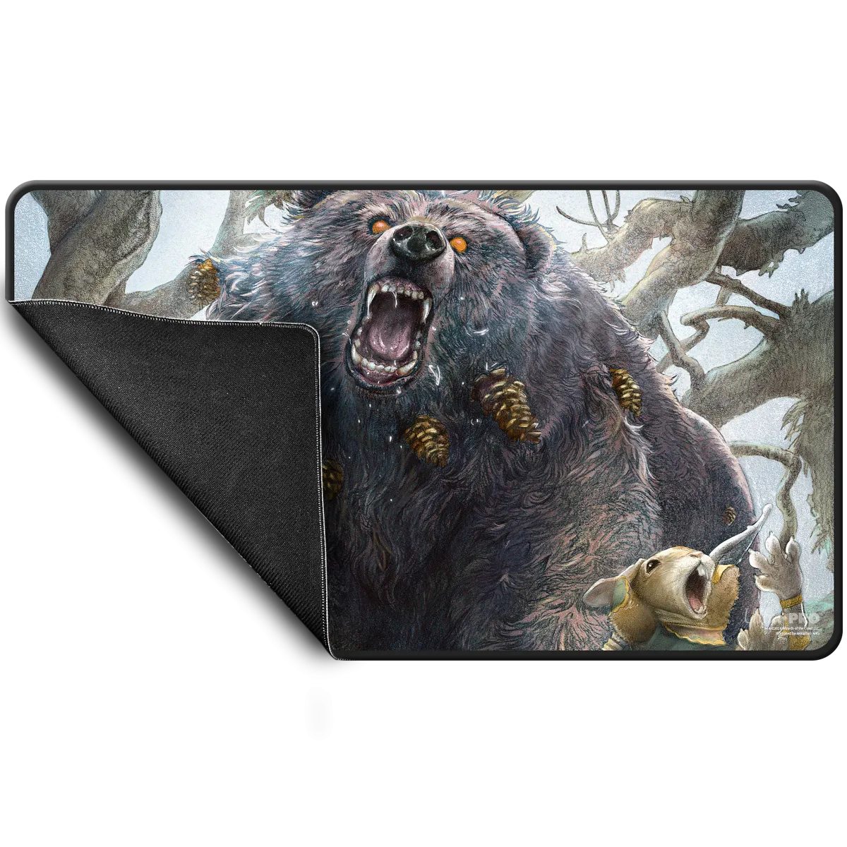 Bloomburrow Lumra, Bellow of the Woods Black Stitched Standard Gaming Playmat for Magic: The Gathering