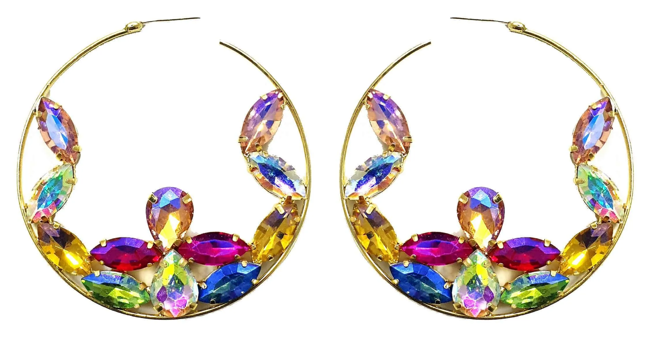 Chandbali with Rhinestone Style Artificial Fashion Dangler Earrings for Girls Women