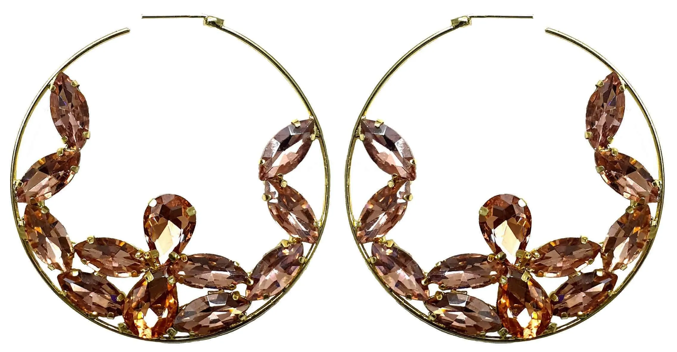 Chandbali with Rhinestone Style Artificial Fashion Dangler Earrings for Girls Women