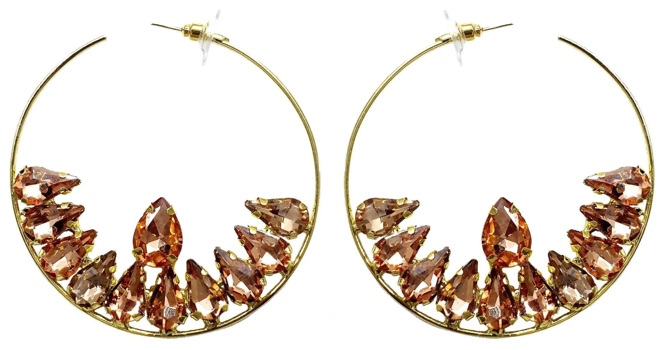 Chandbali with Rhinestone Style Artificial Fashion Dangler Earrings for Girls Women