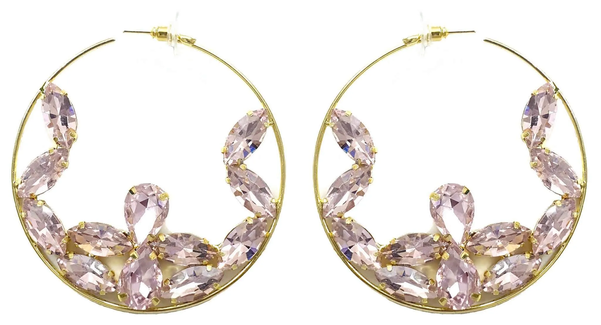 Chandbali with Rhinestone Style Artificial Fashion Dangler Earrings for Girls Women