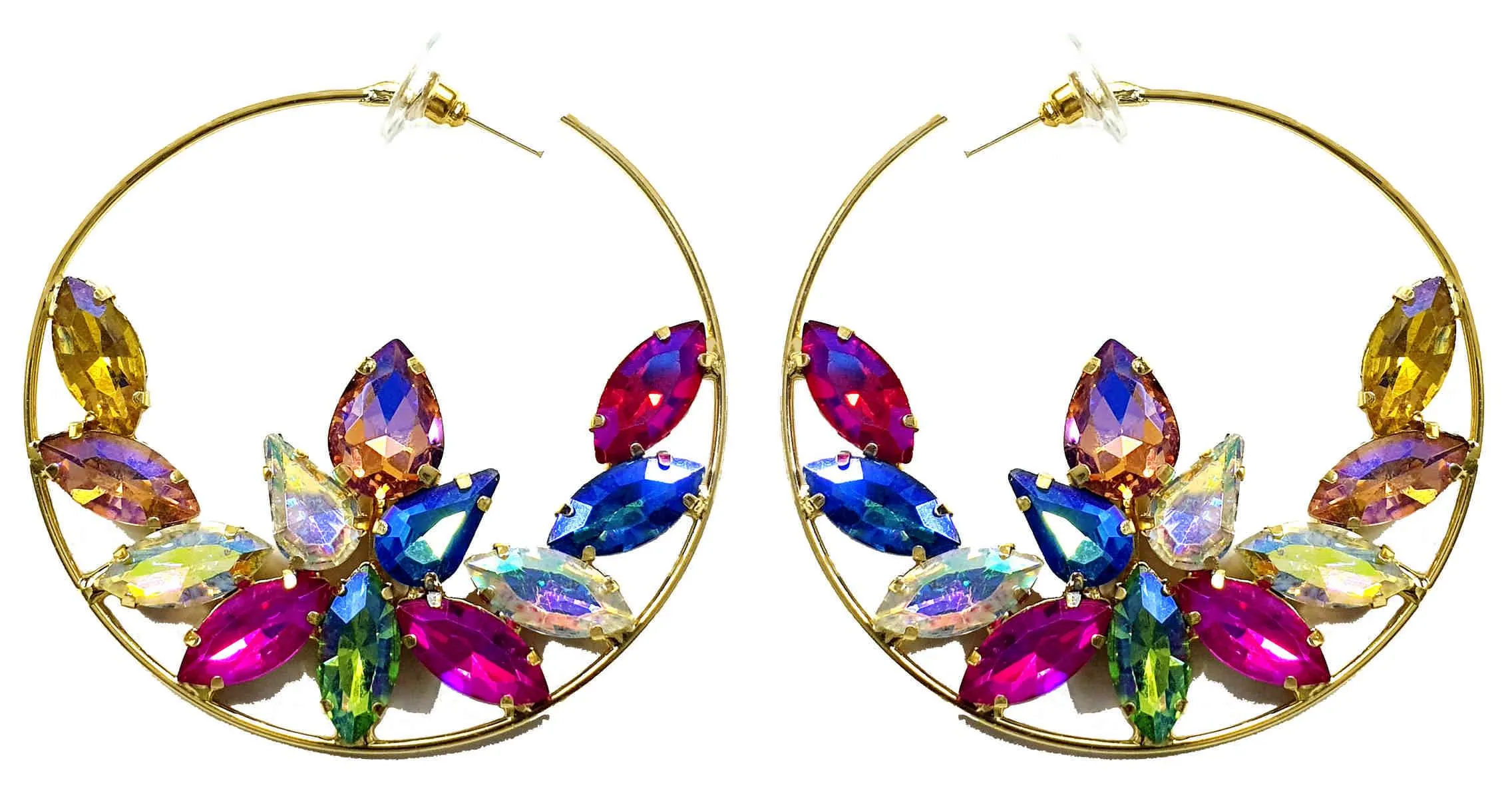 Chandbali with Rhinestone Style Artificial Fashion Dangler Earrings for Girls Women