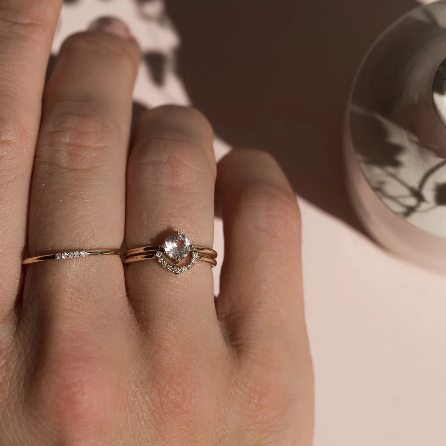 Cinque Ring | 14k Gold & Diamond