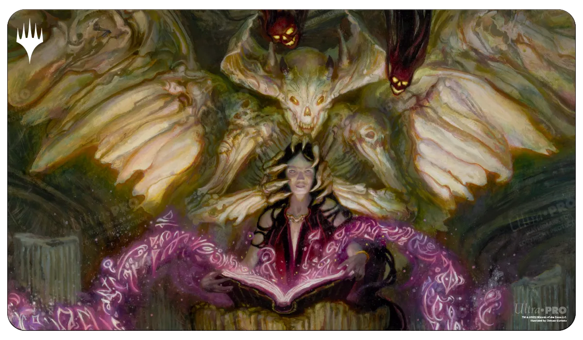 Commander Masters Demonic Tutor Black Standard Gaming Playmat for Magic: The Gathering