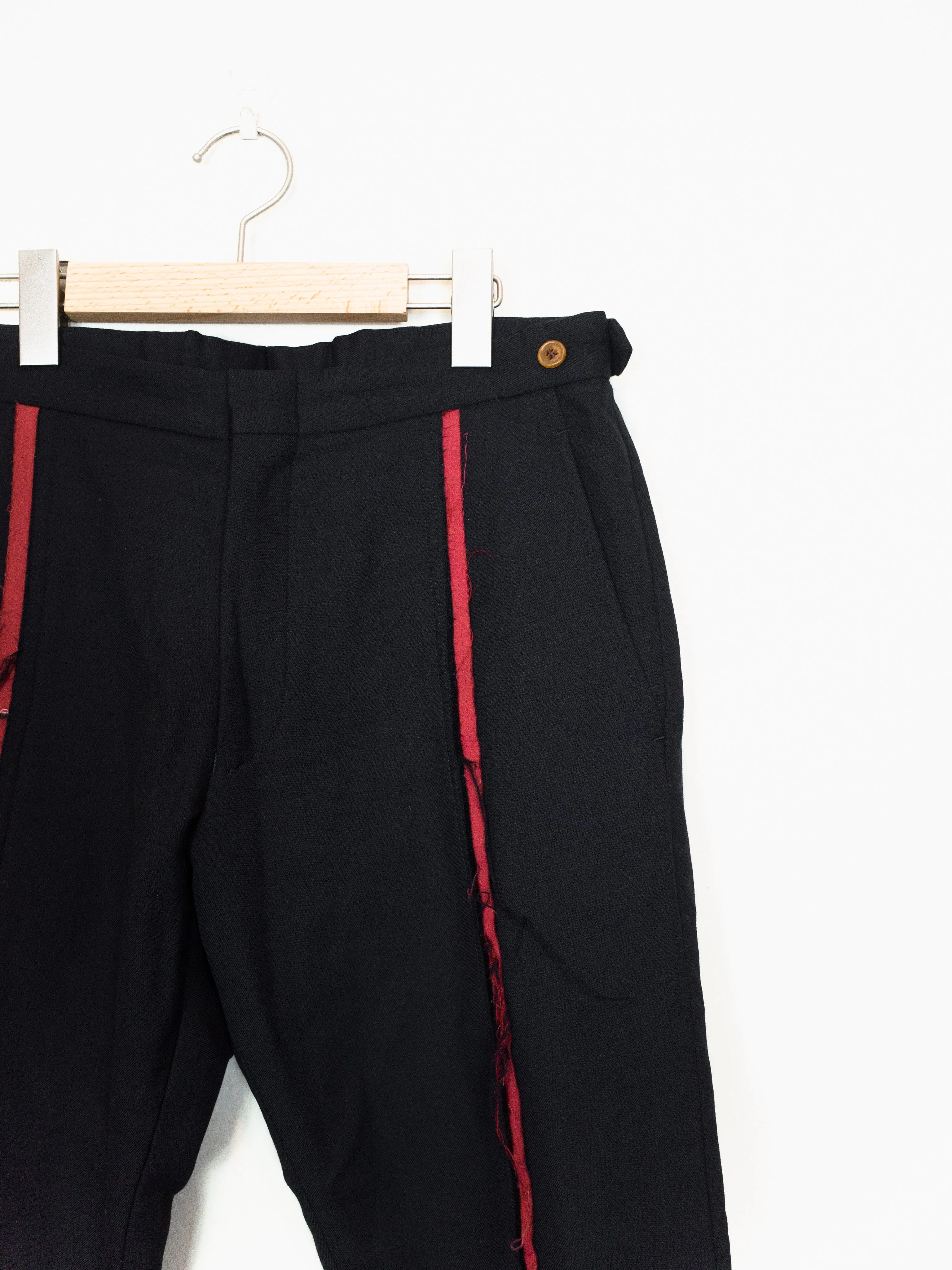 Comme des Garçons Homme Plus AW02 Raw Front Stripe Trousers
