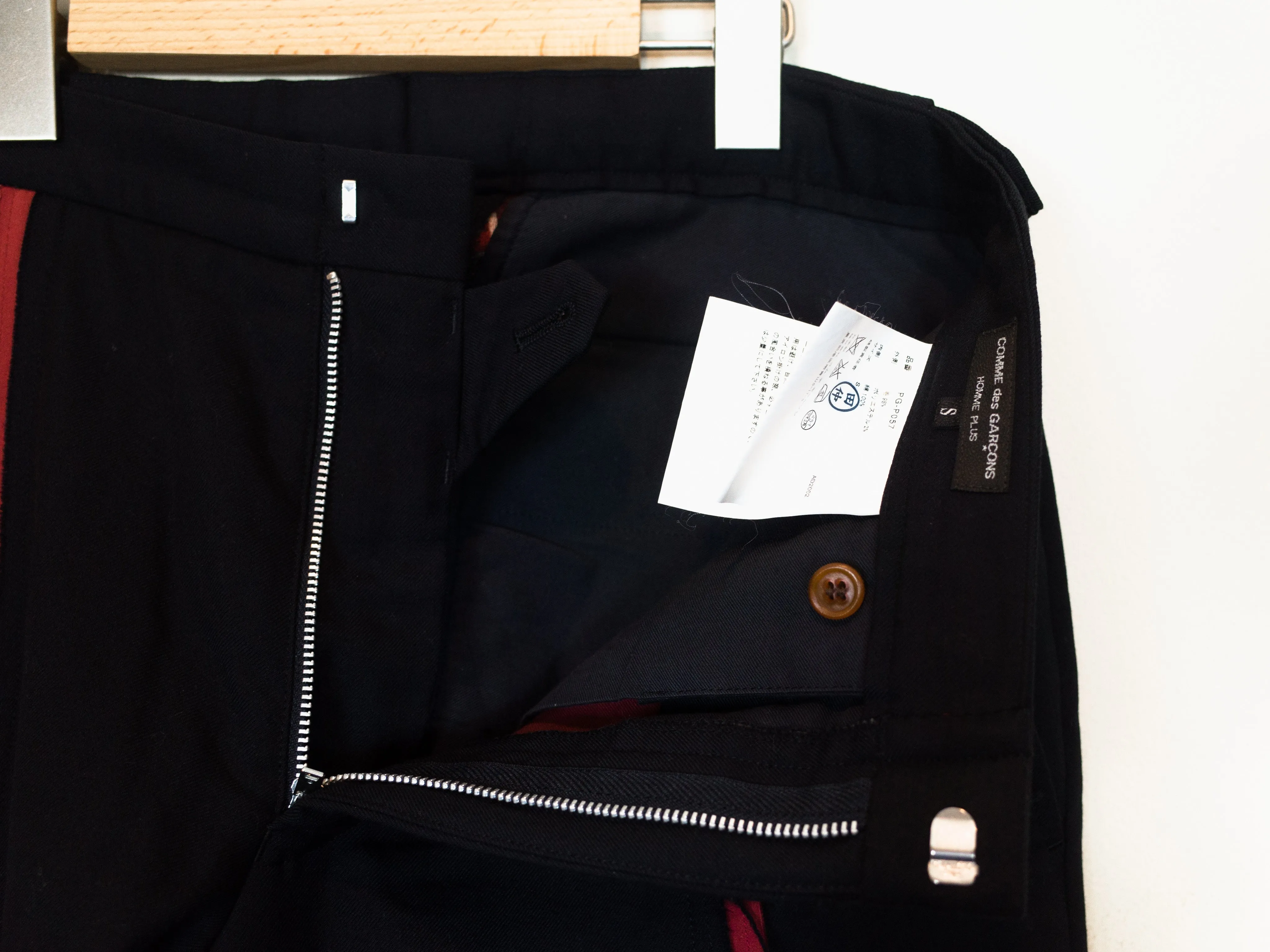 Comme des Garçons Homme Plus AW02 Raw Front Stripe Trousers