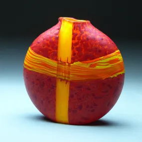 Convergence Series in Lava Flow Handblown Glass Vase by Thomas Spake Studios
