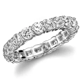 Diamond Eternity Wedding Band (1.90 ct Diamonds) in White Gold