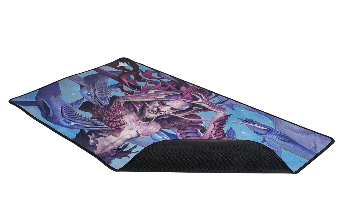 Dominaria Remastered Mystic Remora Black Stitched Standard Gaming Playmat for Magic: The Gathering