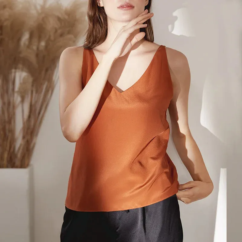 DressBetty - 2024 Candy Color Satin Silk Camisole