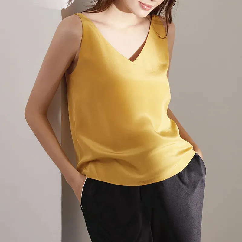 DressBetty - 2024 Candy Color Satin Silk Camisole