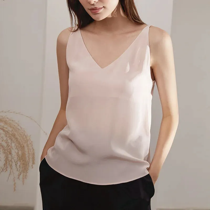 DressBetty - 2024 Candy Color Satin Silk Camisole