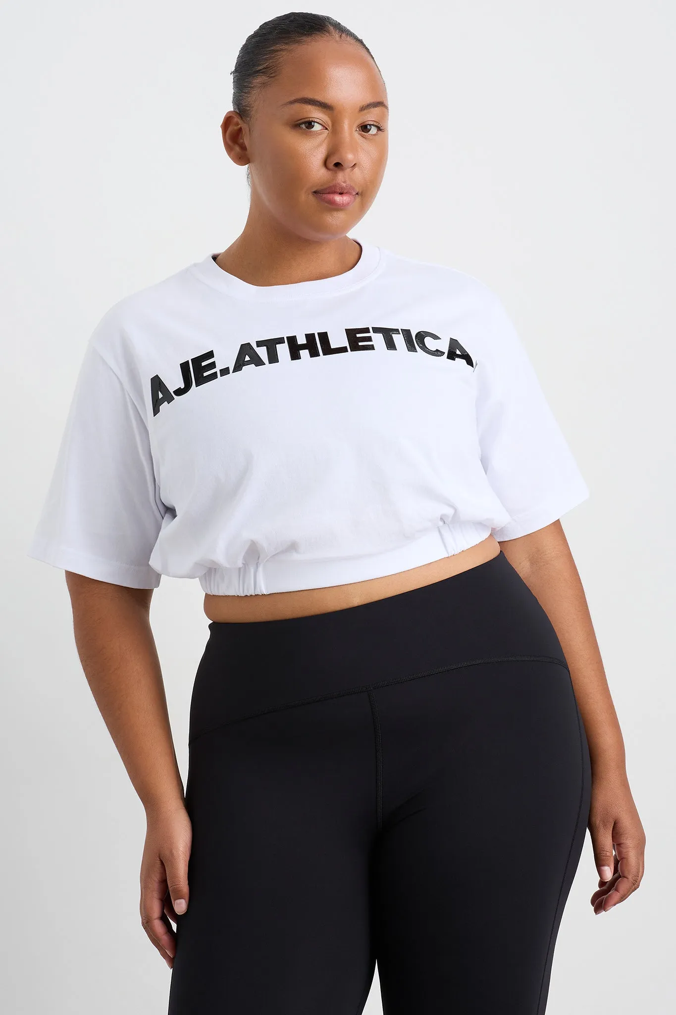 Elasticated Logo Crop Tee 105