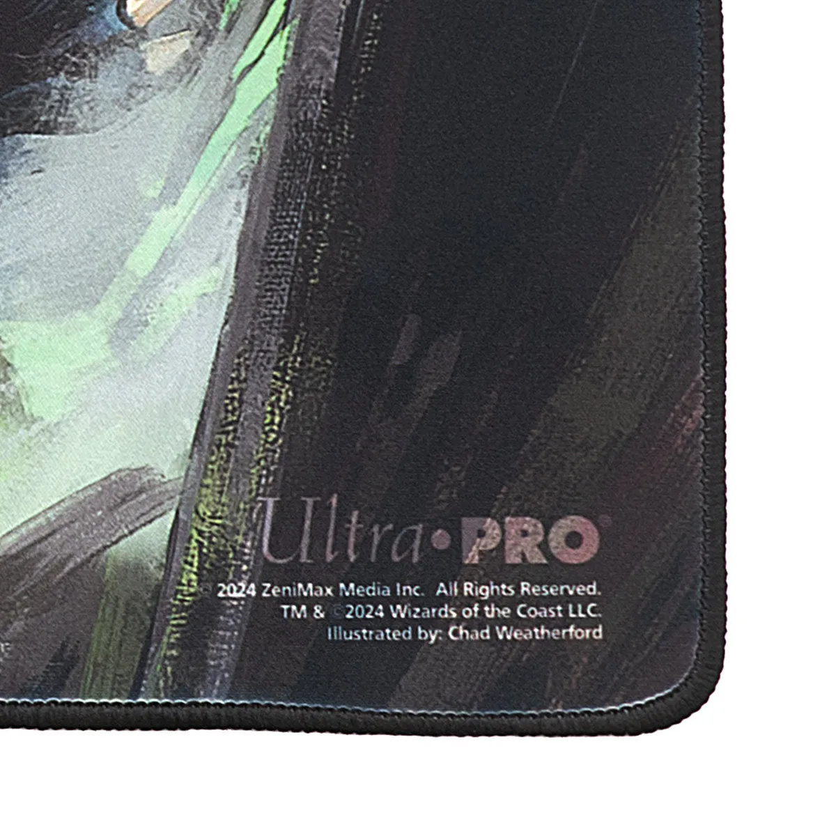 Fallout® Mysterious Stranger Black Stitched Standard Gaming Playmat for Magic: The Gathering