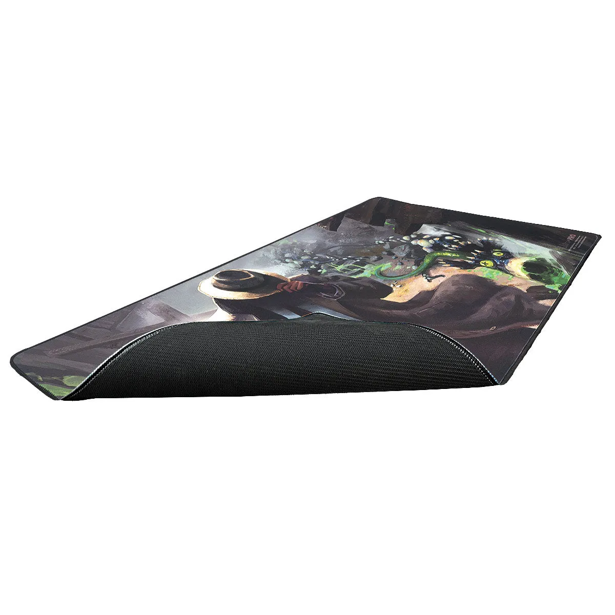 Fallout® Mysterious Stranger Black Stitched Standard Gaming Playmat for Magic: The Gathering