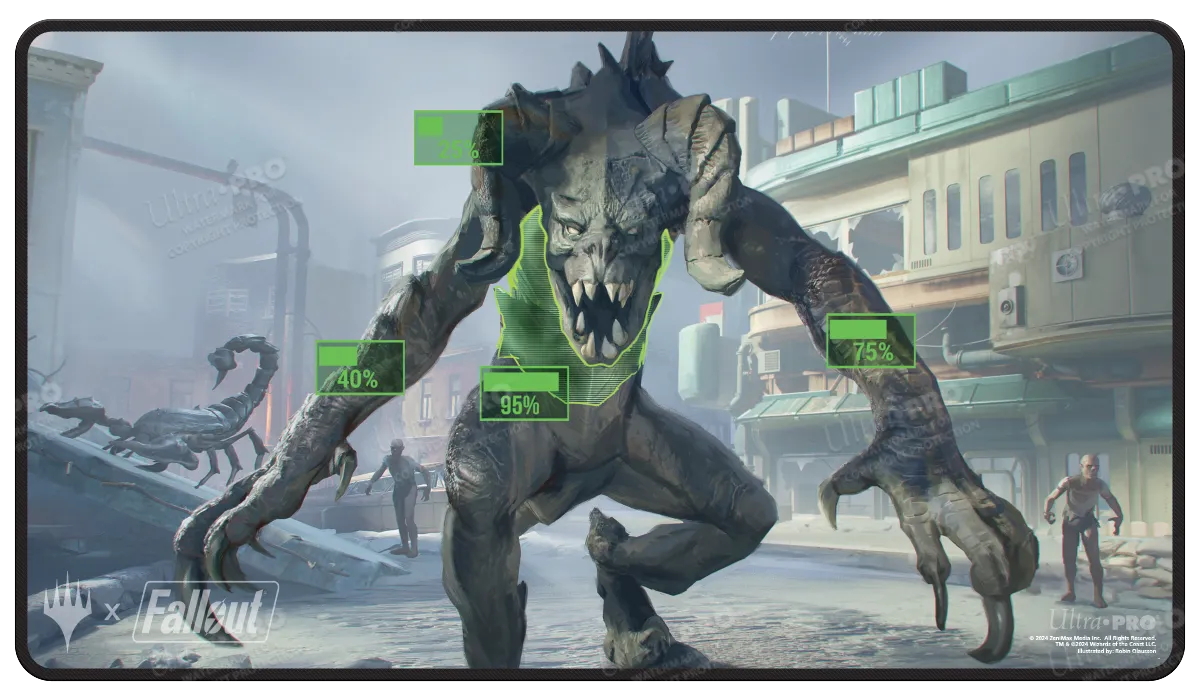 Fallout® V.A.T.S. Black Stitched Standard Gaming Playmat for Magic: The Gathering