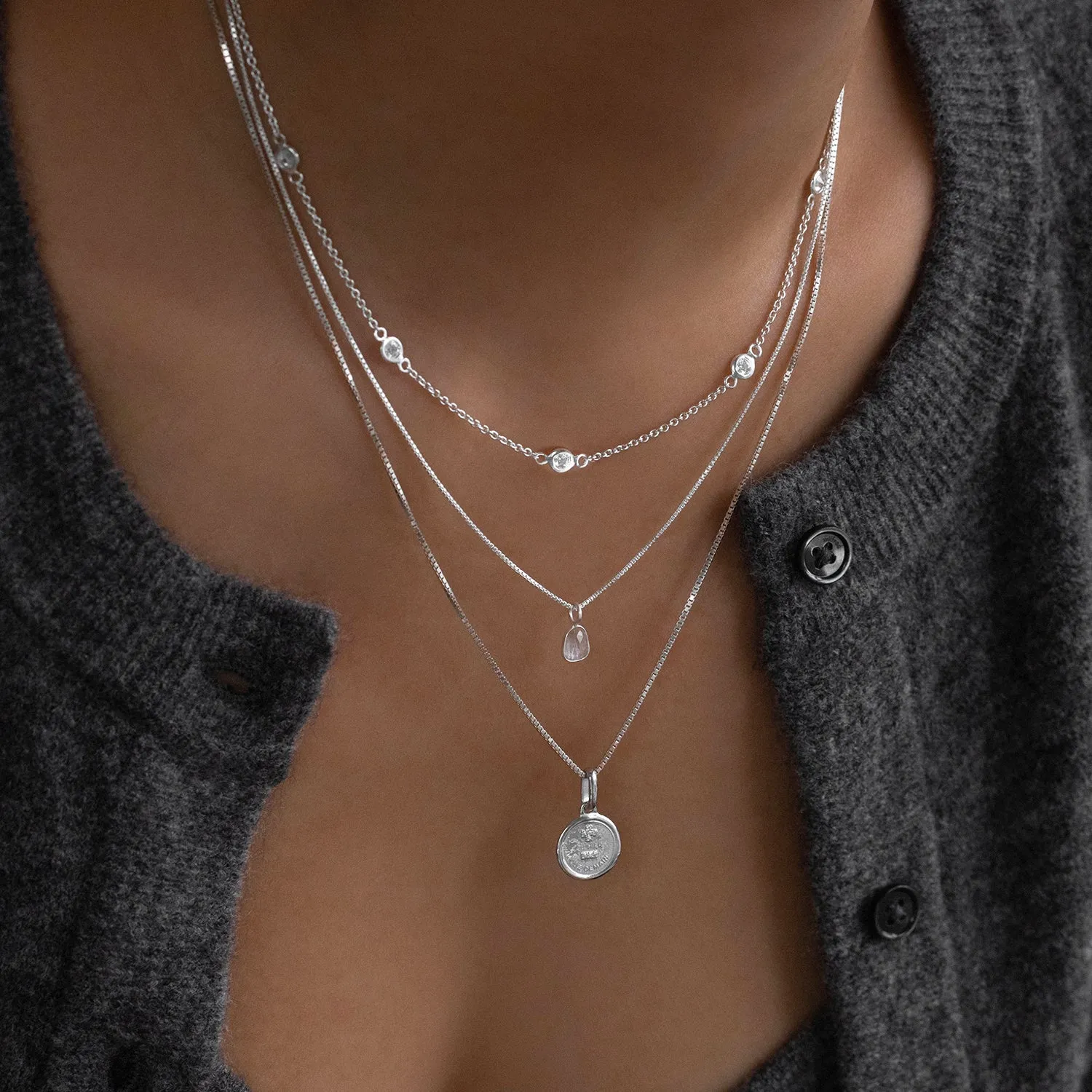 Floatesse Necklace | White CZ