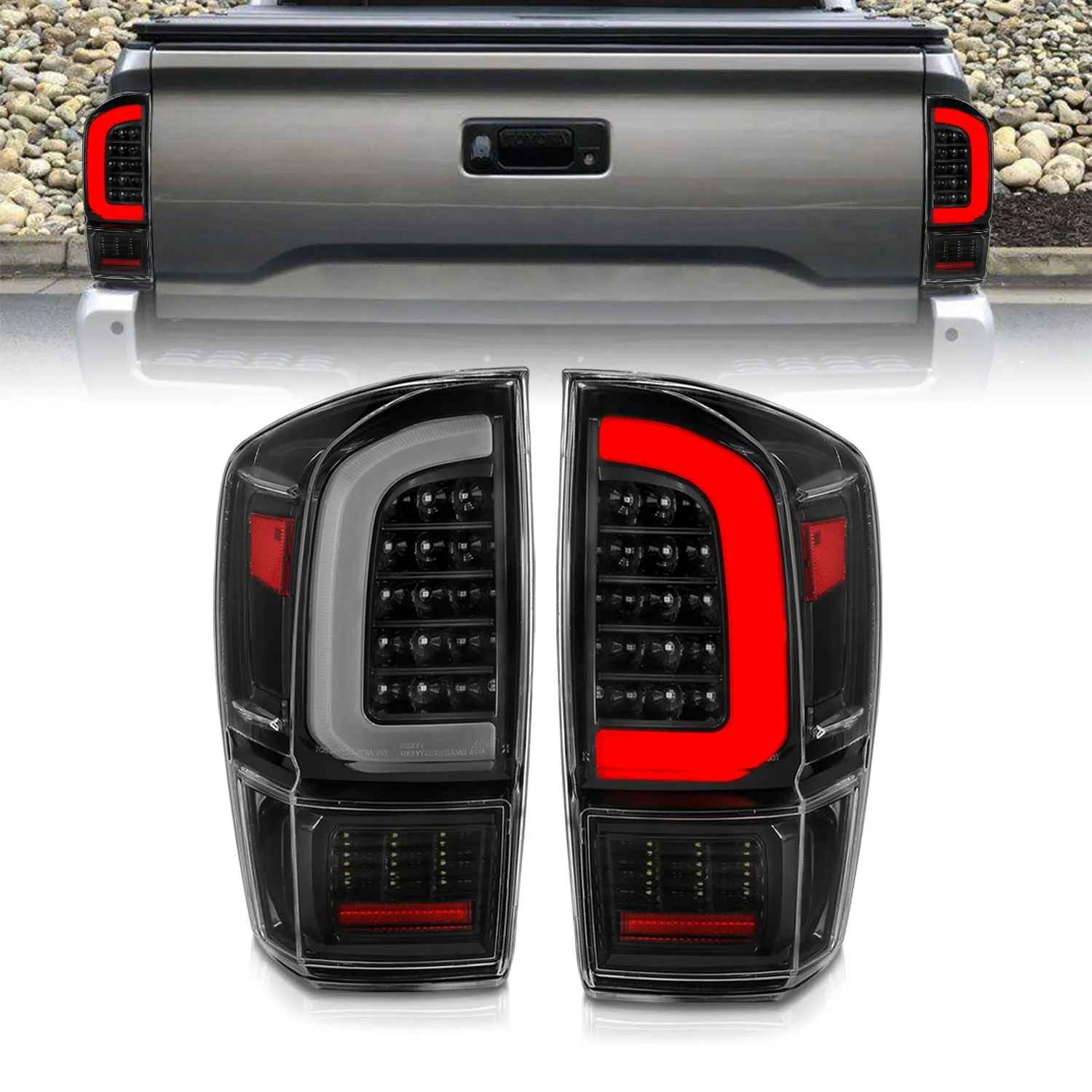Full LED C Bar Tail Lights Tacoma (2016-2023)