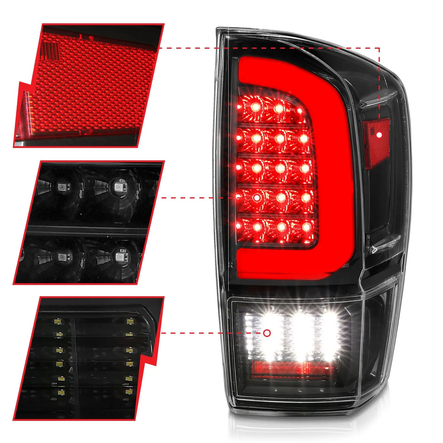 Full LED C Bar Tail Lights Tacoma (2016-2023)