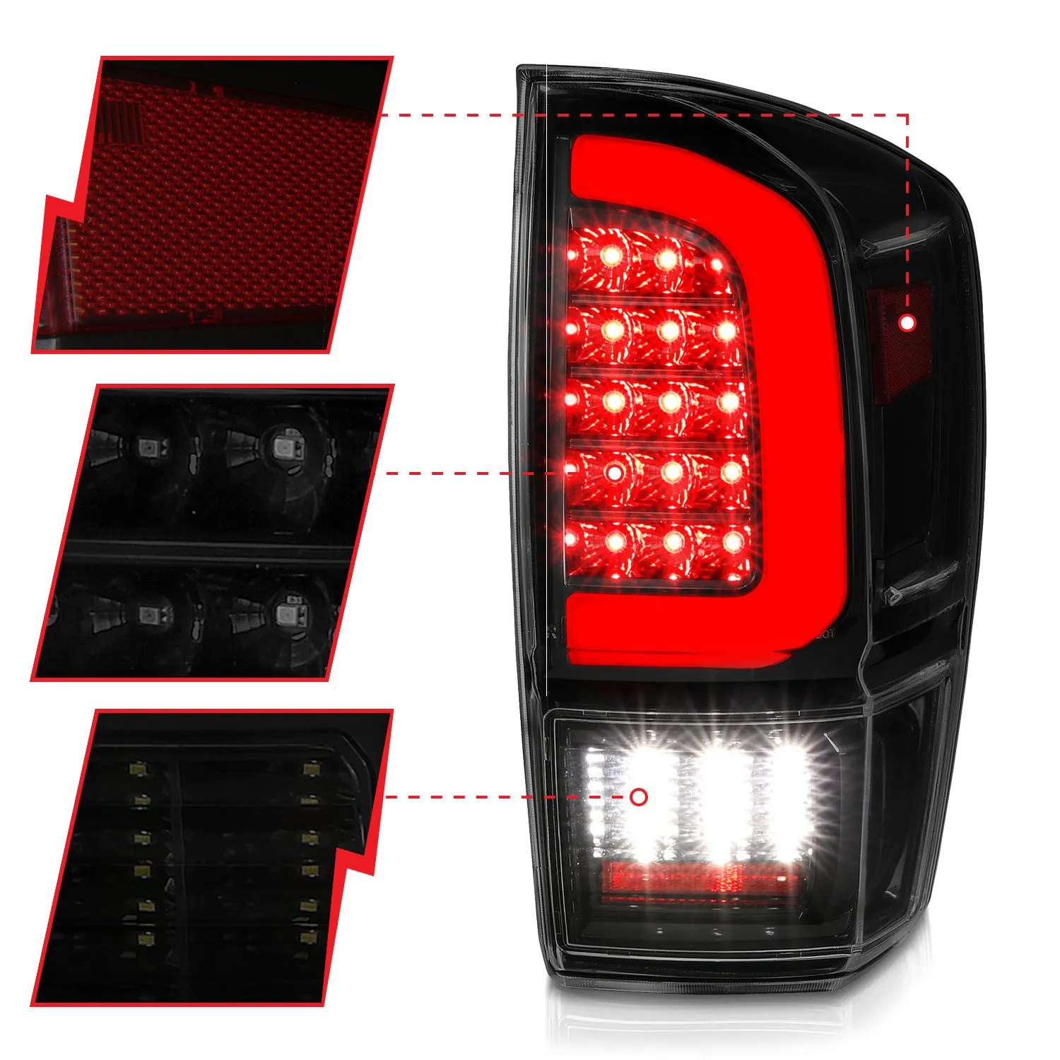 Full LED C Bar Tail Lights Tacoma (2016-2023)