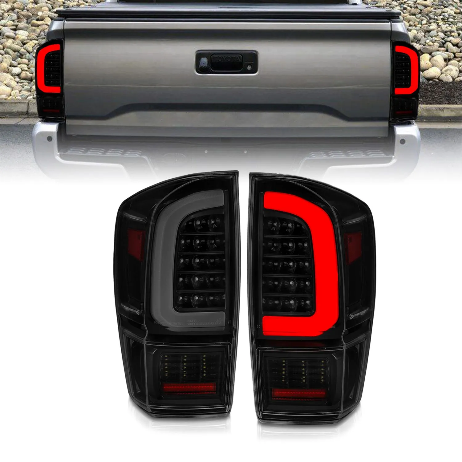 Full LED C Bar Tail Lights Tacoma (2016-2023)