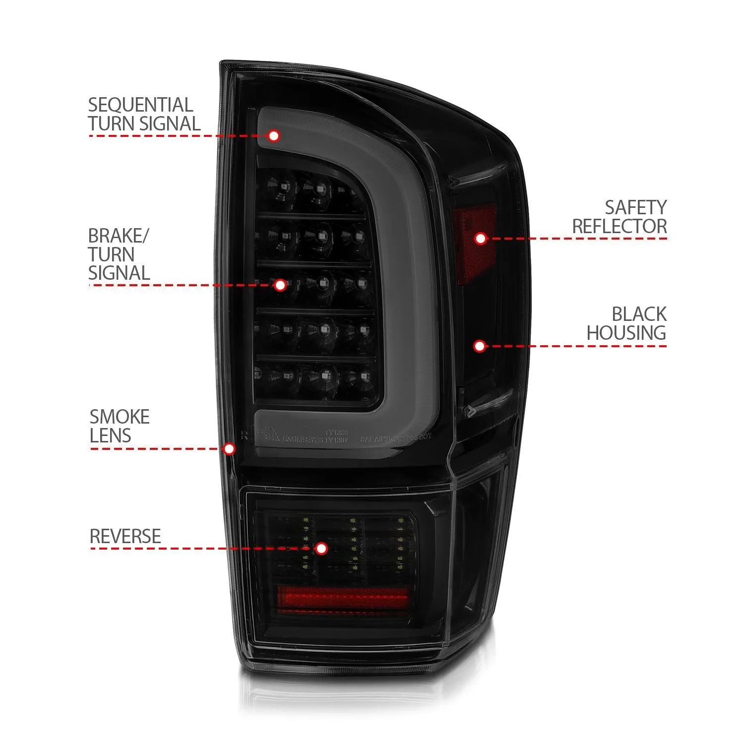 Full LED C Bar Tail Lights Tacoma (2016-2023)