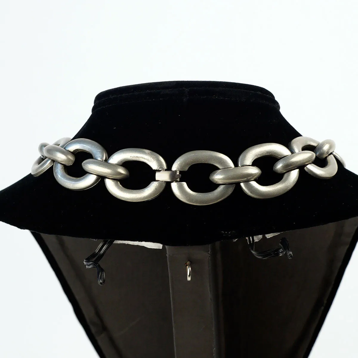 Hobe Silver Metal Chain Link Necklace