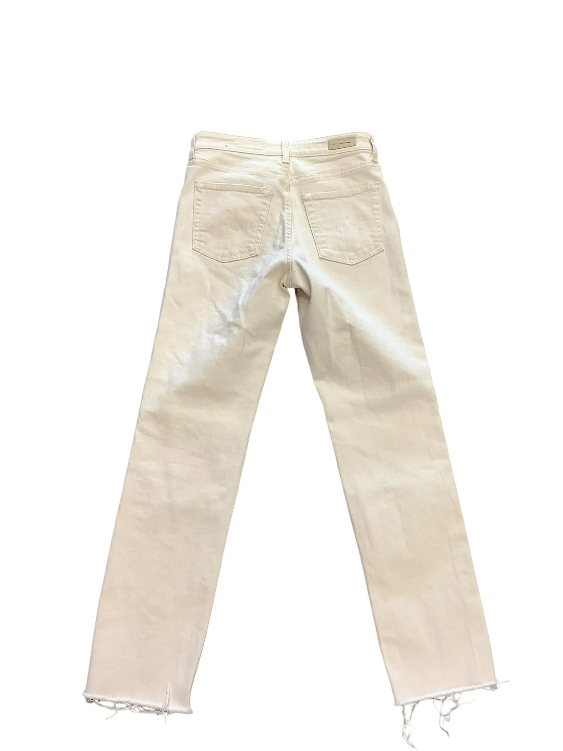 Jeans Straight By Adriano Goldschmied In Cream, Size: 4