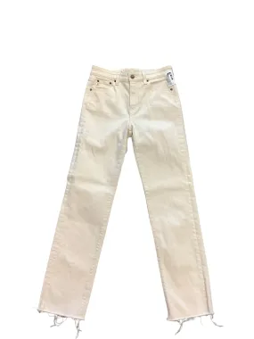 Jeans Straight By Adriano Goldschmied In Cream, Size: 4