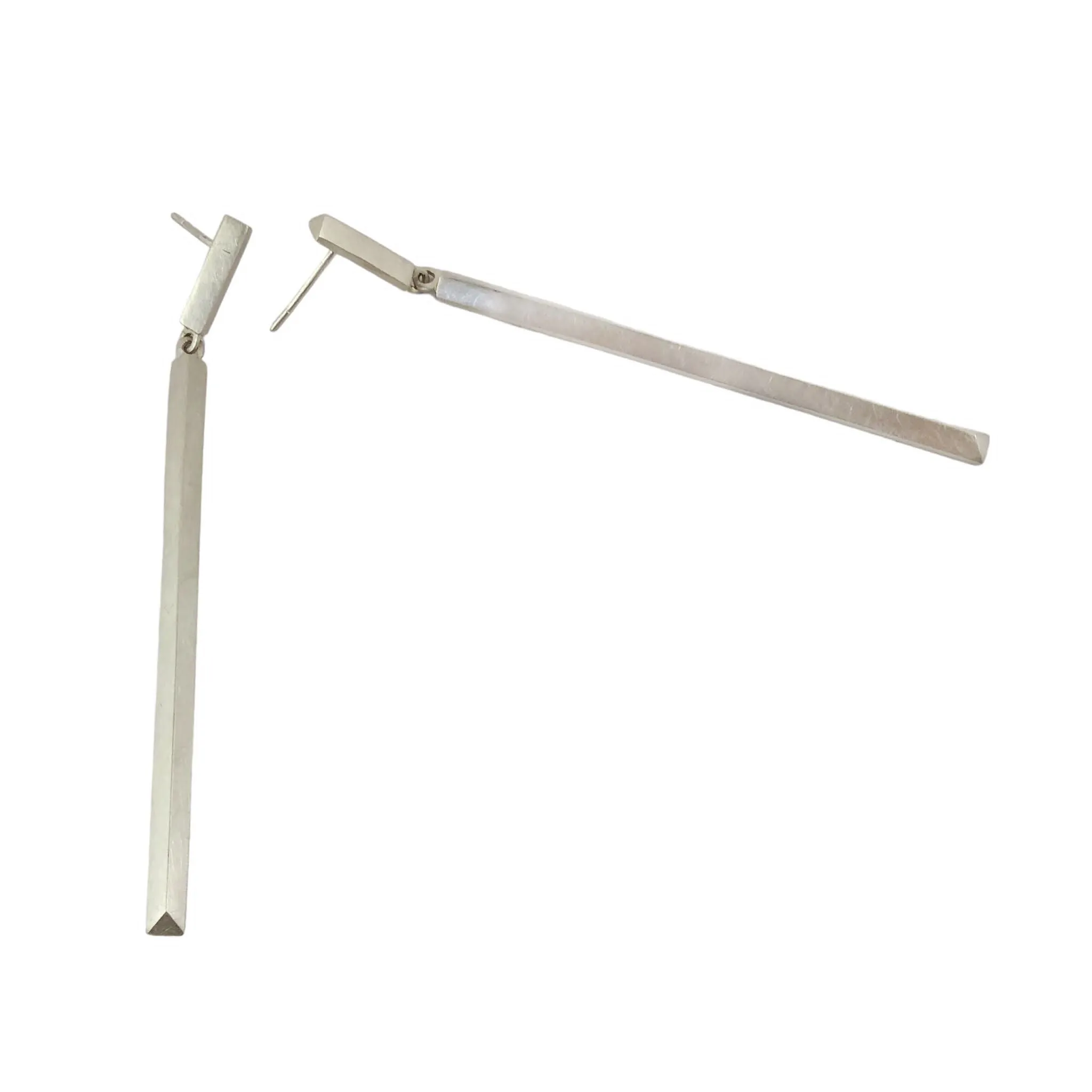 Knife Edge Long Earrings - Emma Jane Donald
