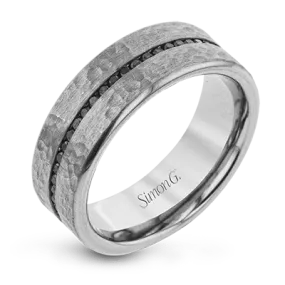 Men's Wedding Band In 14k Or 18k Gold With Diamonds
